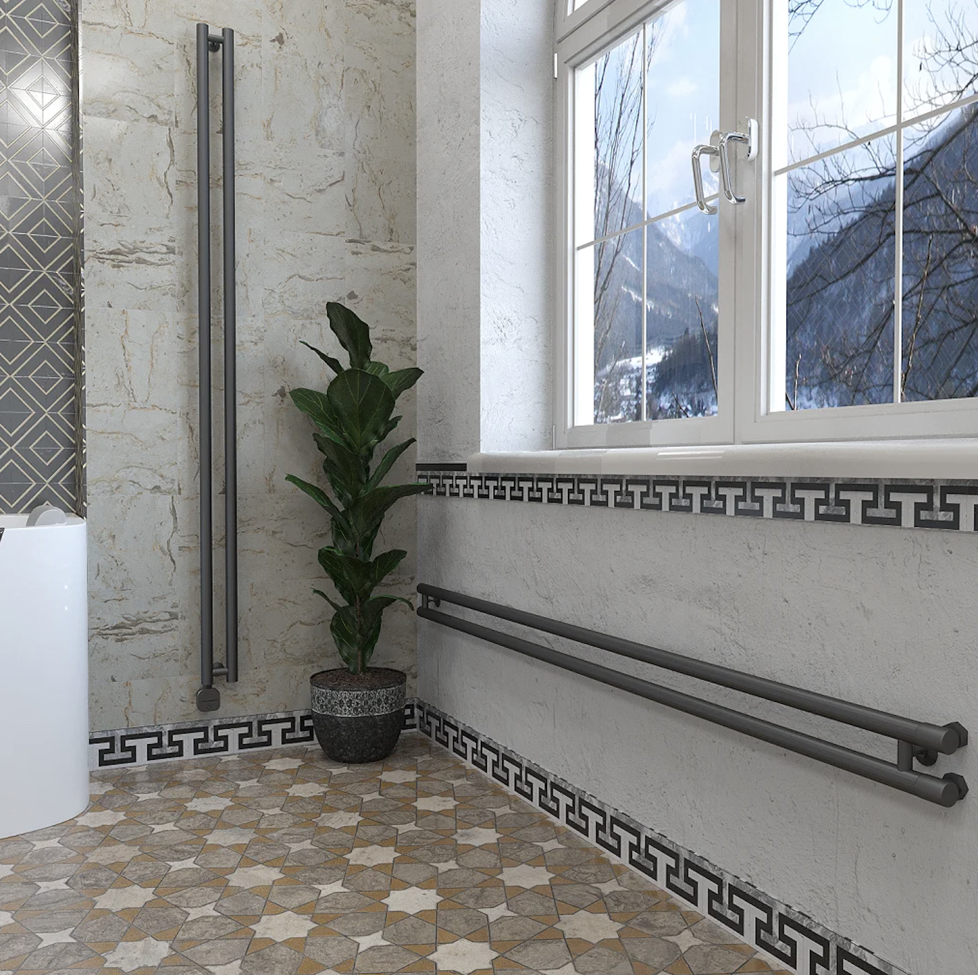 Stinox Minori Design V 1800 / 2 / 9005 матовый с комплектом подключения