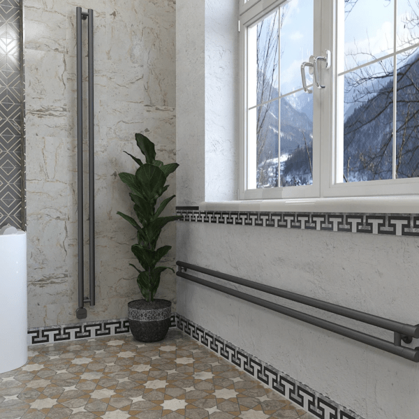 Stinox Minori Design V 1500 / 2 / оружейная сталь ТЭН HEC со скрытым монтажом + 2 крючка