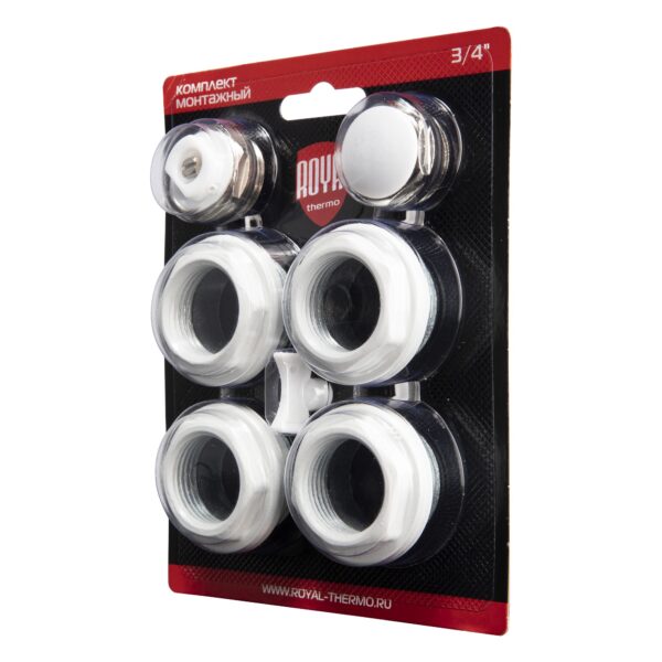 Комплект монтажный ROYAL THERMO 1"x (1/2, 3/4) белый