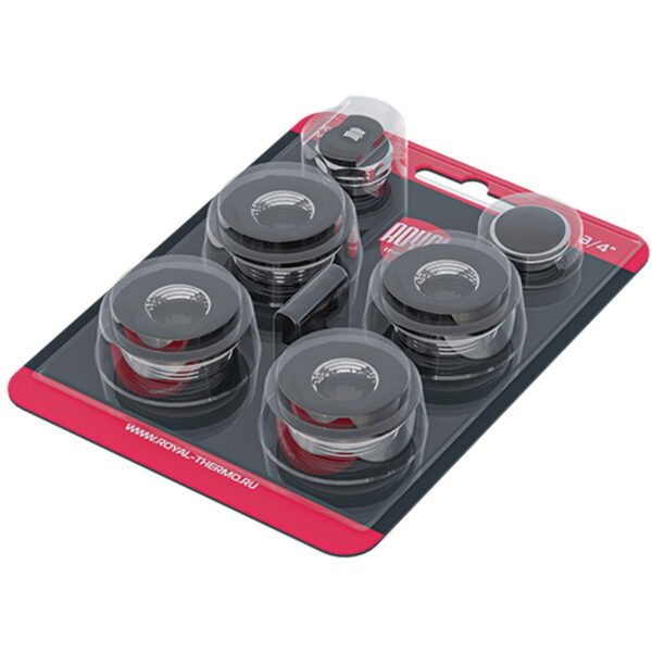 Комплект монтажный ROYAL THERMO 1"x (1/2, 3/4) черные, серебристые