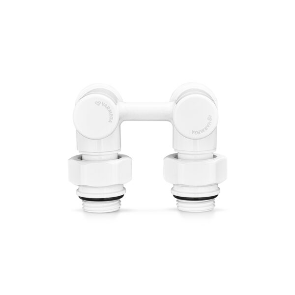 Узел нижнего подключения Varmega VMDV20-100415, 1/2"х3/4"EK НР, угловой, белый