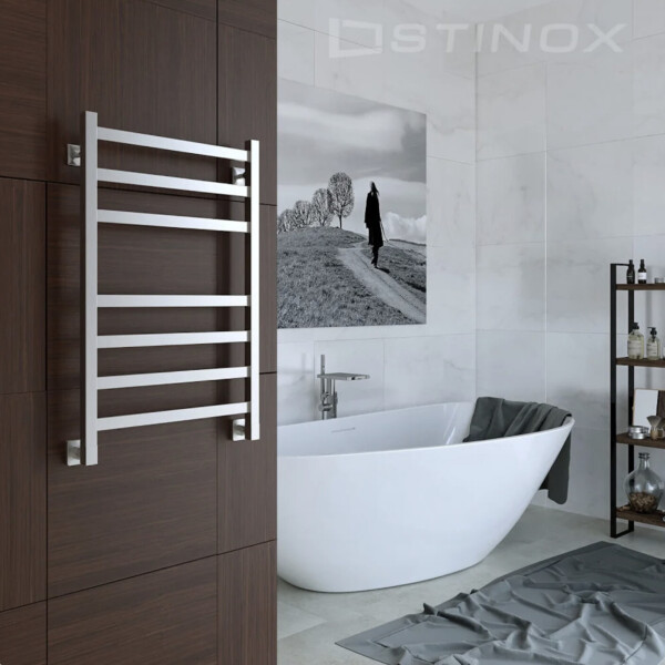 Stinox Полотенцесушитель водяной PRESTIGE 500x800 хром сатин (2)