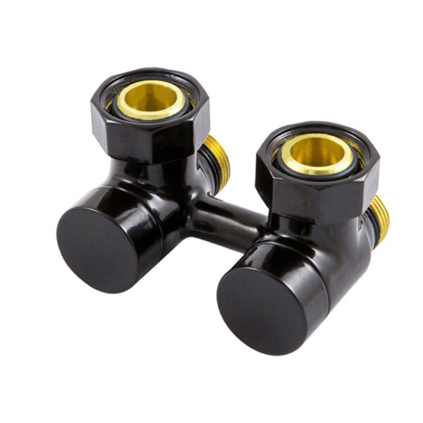 Узел нижнего подключения Royal Thermo угловой 1/2"х3/4" EK (черный)