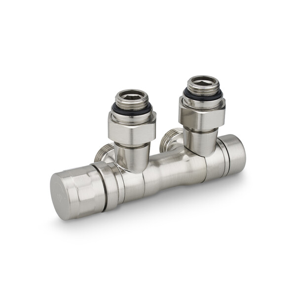 Узел нижнего подключения Varmega VMDV25-500415, 1/2"х3/4"EK НР, универсальный, матовый никель