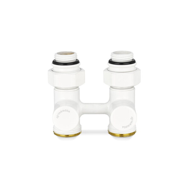 Узел нижнего подключения Varmega VMDV21-100415, 1/2"х3/4"EK НР, прямой, белый